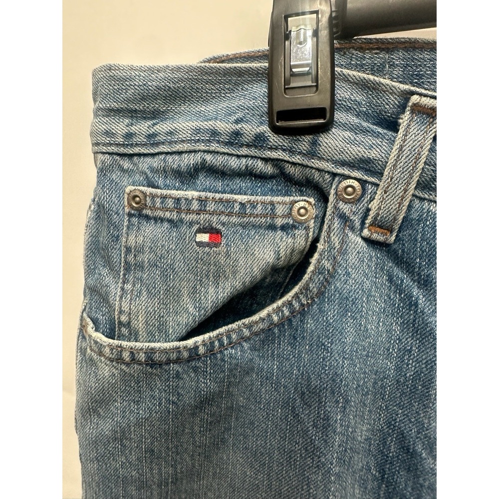 Tommy Hilfiger Men Blue Pocket Design Zipper Denim Straight Pants Size 34x34 - Picture 5 of 9
